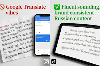 creo contenuti in russo per creator e aziende da ita en a ru