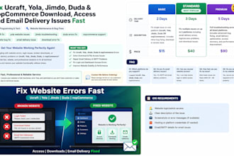 fix ucraft yola jimdo duda nopcommerce download access and email delivery issues