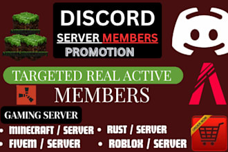 discord server promotion, advertise discord, fivem rp minecraft promotion grow