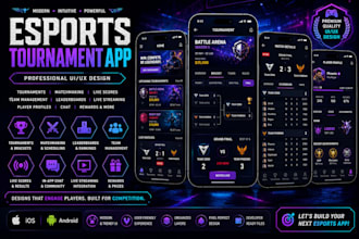 build an esports tournament, gaming league, matchmaking app, live streaming app