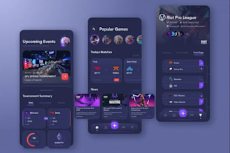 build an esport tournament app with brackets, leaderboard, and live matches