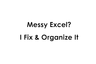 fix your messy excel data and organize it clearly