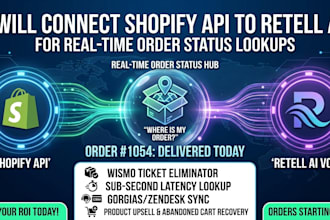 connect shopify API to retell ai for real time order status lookups, shopify API