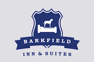 create dynamic super logo for a luxury dog boarding facility