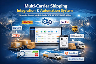 integrate dhl fedex ups shiprocket easyship shipping API automation