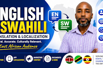 translate english to swahili for kenya, tanzania and uganda