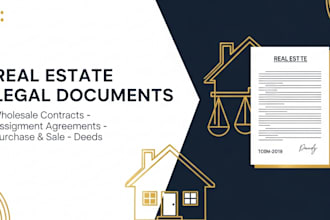 draft real estate wholesale contract lease purchase agreement or property deed