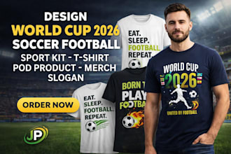 design worid cup 2026 soccer football sport kit t shirt pod product merch slogan