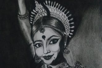 realistic charcoal portrait of you