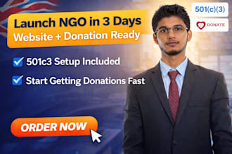 build ngo website and 501c3 tax exempt setup fast in 3 days