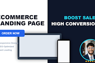 design a cutting edge ecommerce landing page that converts