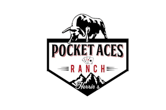 design unique pocket aces ranch logo