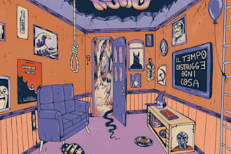 create your album cover in a cartoon vibe