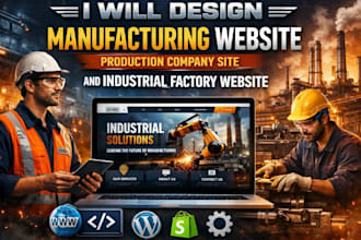 design manufacturing website production company site industrial factory website