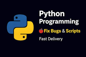 write and debug python programming assignments and projects