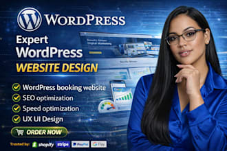 do wordpress booking website seo optimization, speed optimization, ux ui design