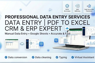 be your data entry virtual assistant, CRM and google sheet expert