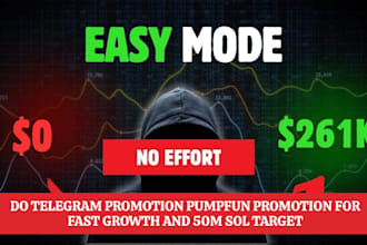 do telegram promotion pumpfun promotion for fast growth and 50m sol target
