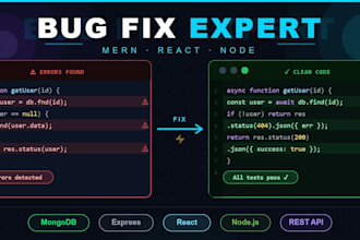 fix bugs in your mern stack react node js web app