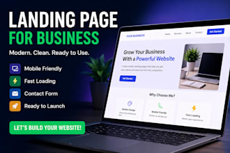 create landing page for business