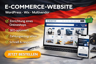 gestaltung einer deutschen e commerce website wordpress wix multivendor shop