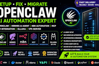 setup fix openclaw migrate hermes ai agent n8n mcp api integration ollama vps