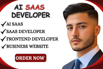 build ai saas business website saas developer and react front end developer