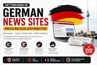 write and distribute press release on german news sites