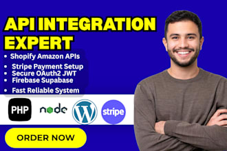 integrate shopify, stripe, firebase API and build secure backend system