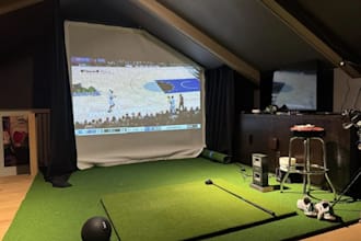 setup and optimize home golf simulator and launch monitor, club shaft stickers