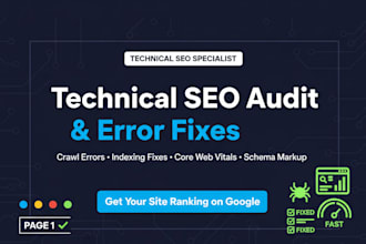 do technical SEO audit and fix website errors