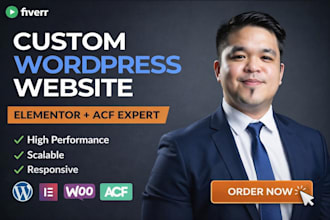 build a custom wordpress website using elementor pro and acf