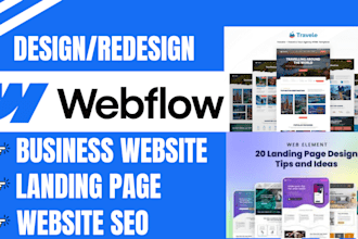 design webflow website, redesign webflow, figma to webflow, webflow landing page