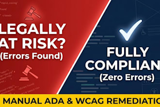 do manual ada aoda wcag 2 2 compliance, code fix  for your website