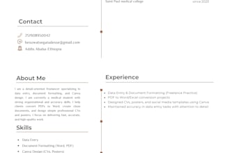 design CV or resume using canva
