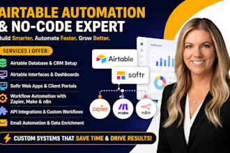 setup airtable database airtable automation dashboards softr webapp and workflow