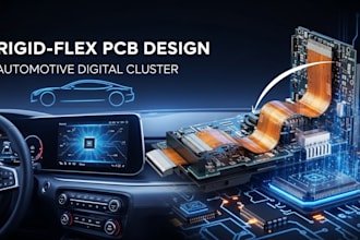 design advanced automotive digital cluster pcb with rigid flex technology