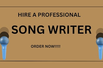 be your afrobeat singer songwriter for both male and female