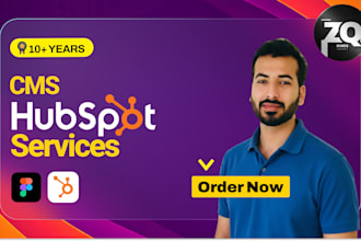 develop custom hubspot website, and hubspot landing page