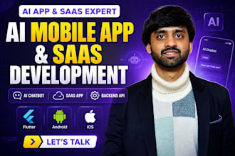 do ai mobile app development, ai saas app, chatbot with backend
