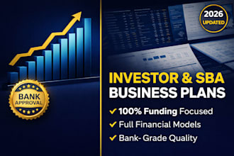write a professional sba business plan or investor ready plan and pitch deck