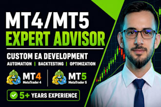 build mt4 mt5 expert advisor eas, trading bot, indicators