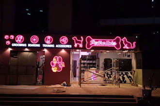design modern 3d signboard, shop signage and acp outdoor signage