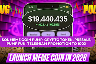 sol meme coin pump, crypto token, presale, pump fun, telegram promotion to 100x