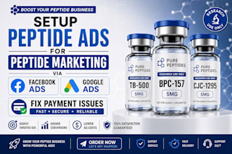 do peptide ads for peptide marketing via facebook google ads fix payment issues