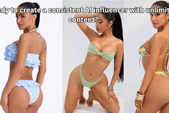 design ai influencer, virtual model and train custom lora for consistent ai