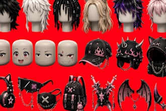 create any custom roblox ugc 3d models, accessories and avatar items
