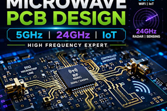 design microwave pcb layout for 24ghz 5ghz iot and rf device