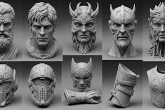 sculpt custom 3d busts, masks, helmets and armor for 3d printing