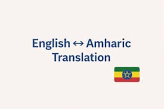 professionally translate english to amharic and vice versa